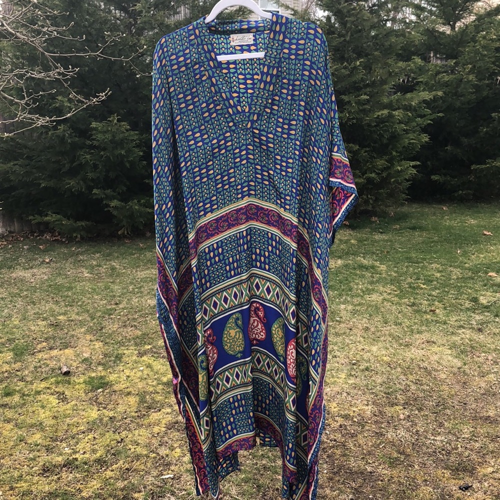 Kantha Bae original silk Muu!! Buttery soft luxury~ Art Deco pattern on Boho Muu